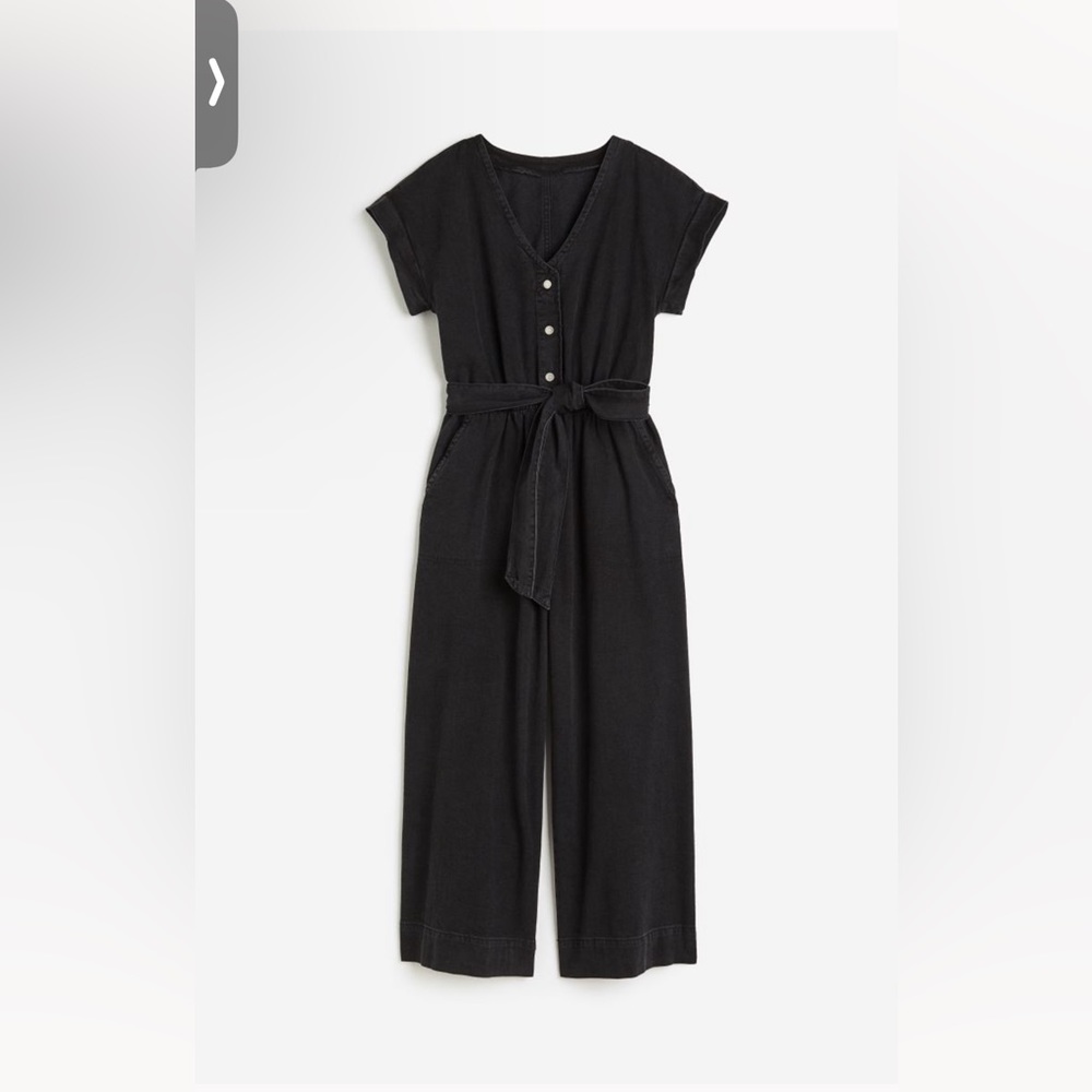 New denim short sleeve jumpsuit